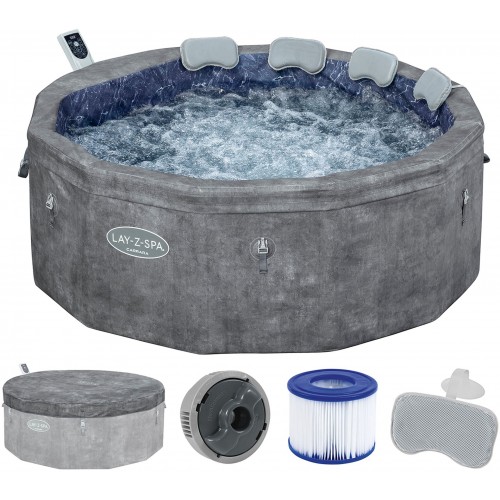 BESTWAY Lay-Z-Spa Carrara ThermaCore AirJet Jacuzzi dmuchane, 170 x 65 cm, 6 osób 6001V