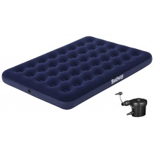 BESTWAY Air Bed Full Materac welurowy z pompką, 191 x 137 x 22 cm 67287