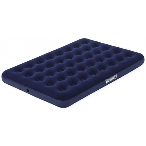 BESTWAY Air Bed Full Materac welurowy z pompką, 191 x 137 x 22 cm 67287