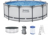 BESTWAY Steel Pro Max Basen stelażowy 396 x 122 cm, z filtracją kartuszową 5618W