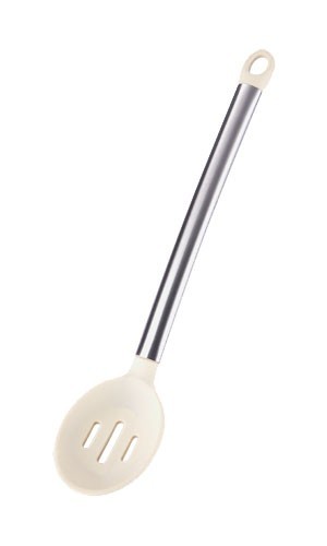 BERGNER Łyżka silikonowa z otworami 34cm FLEXIKITCHEN, kremowa BG-3362bezo