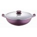 BERGNER Ceramiczna patelnia WOK z pokrywką 30 cm VIOFLAM fioletowa BG-6753