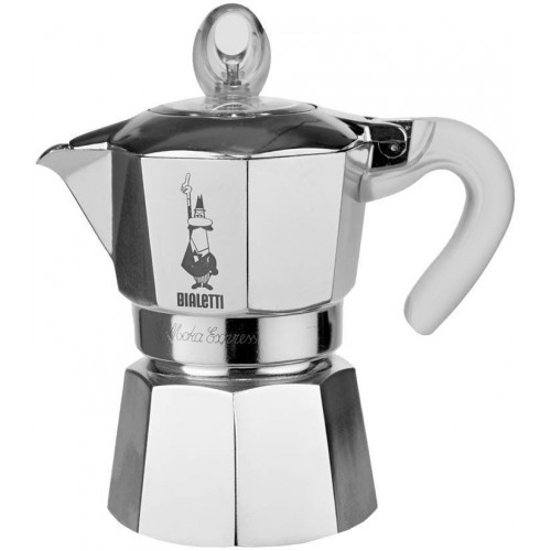BIALETTI Moka Glossy Kawiarka, 3 espresso, srebrna 2140199315