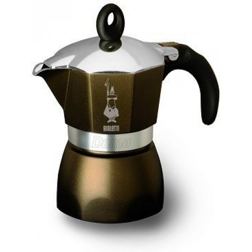 BIALETTI Dama Glamour Kawiarka, 3 espresso, brązowa 2160199318