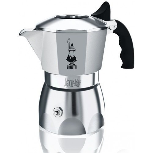 BIALETTI Brikka Elite Kawiarka z aluminium, 4 espresso, srebrny 2160199316