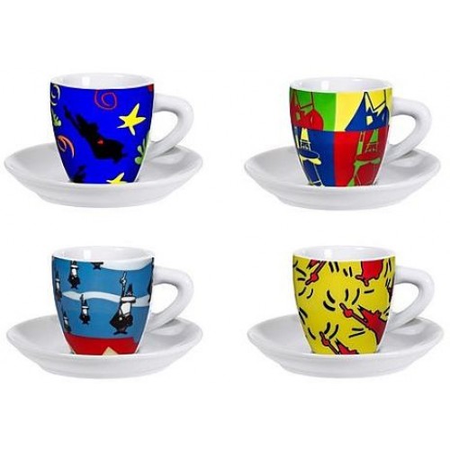 BIALETTI Set Pop Art Filiżanki do kawy 4 szt. 3010199315 BIALETTI Set Pop Art Filiżanki do kawy 4 szt. 3010199315
