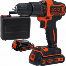 Black & Decker BDCHD18K1B2 Wiertarko-wkrętarka udarowa (40Nm/18V/2x2,0Ah) Walizka
