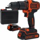 Black & Decker BDCHD18K1B2 Wiertarko-wkrętarka udarowa (40Nm/18V/2x2,0Ah) Walizka