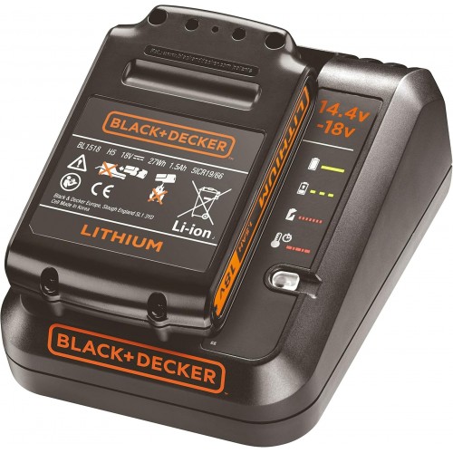 Black & Decker BDC1A15 Zestaw akumulator Li-Ion (18V/1x1,5Ah) + ładowarka 1A Black & Decker BDC1A15 Zestaw akumulator Li-Ion (18V/1x1,5Ah) + ładowarka 1A