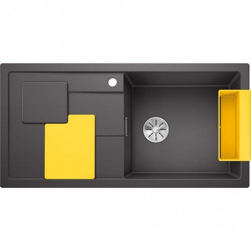 BLANCO SITY XL 6 S Silgranit PuraDur InFino Szarość skały z akcesoriami lemon 525053