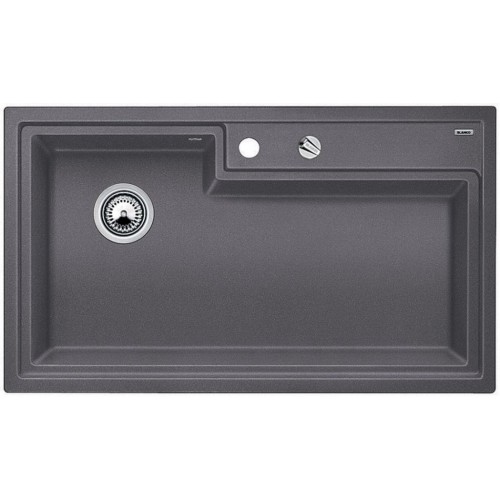 BLANCO PLENTA szarość skały Silgranit PuraDur z korkiem automatycznym 518904