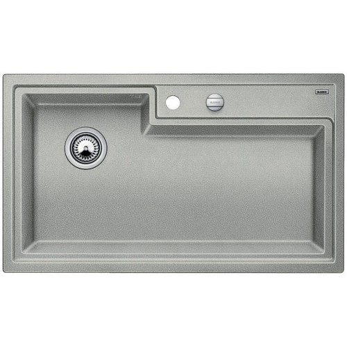 BLANCO PLENTA perłowoszary Silgranit PuraDur z korkiem automatycznym 520598