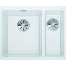 BLANCO SUBLINE 340/160-U biały bez korka automat. lewa komora 523552