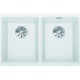 BLANCO SUBLINE 350/350-U biały bez korka aut. z korkami InFino 523578