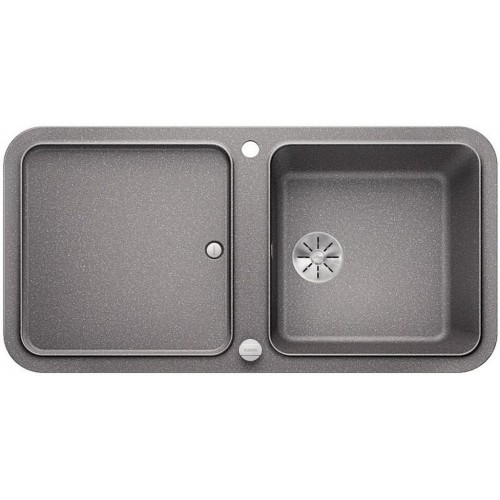 BLANCO YOVA XL 6S alumetalik z korkiem aut. deską z drewna jesionowego 523596