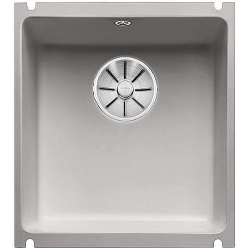 BLANCO SUBLINE 375-U szarość aluminium bez korka aut. z korkiem InFino 523730