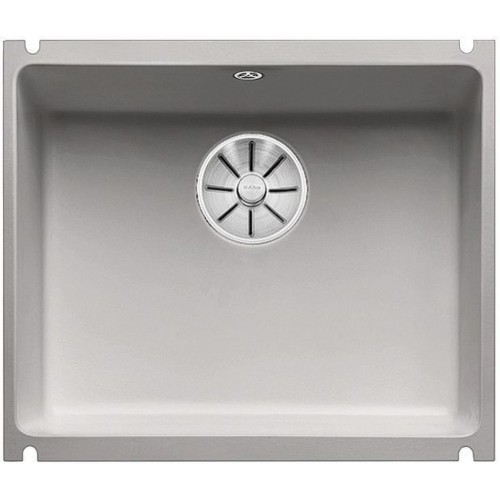 BLANCO SUBLINE 500-U szarość aluminium bez korka aut. z korkiem InFino 523738