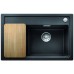 BLANCO ZENAR XL 6S Compact antracyt i deską drewnianą z kork. aut. prawa komora 523764