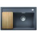 BLANCO ZENAR XL 6S Compact szarość skały i deską drewnianą z kork. aut. prawa komora523765