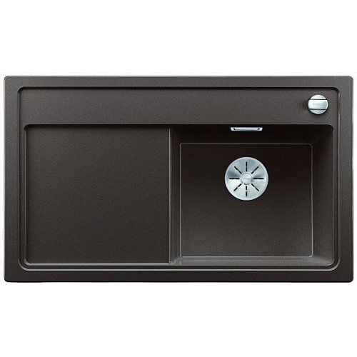 BLANCO ZENAR 45S-F InFino kawowy z korkiem aut. komora prawa deską szklaną 523799
