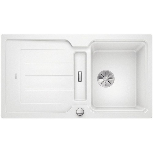 BLANCO CLASSIC NEO 5 S InFino biały z korkiem aut. z deska 524019