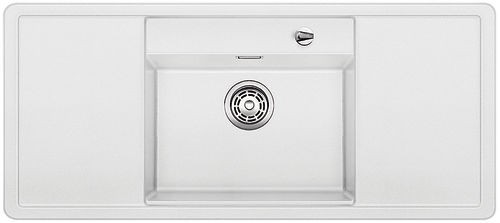 BLANCO Alaros 6 S-F Silgranit Zlewozmywak z korkiem aut. + białe deski, biały 517691