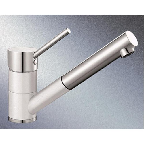 BLANCO ANTAS-S bateria kuchenna, ceramika biały połysk/chrom 516069