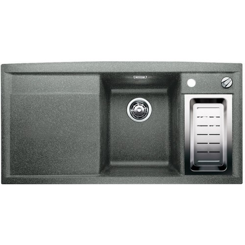BLANCO Axia II 6 S-F Silgranit zlewozmywak z korkiem aut. alumetalik 516876
