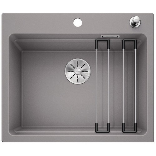 BLANCO ETAGON 6 Silgranit PuraDur Alumetalik, korek auto., InFino, szyny 524531