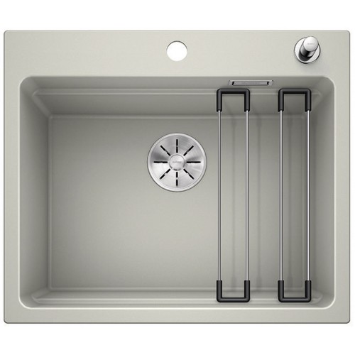 BLANCO ETAGON 6 Silgranit PuraDur Perłowoszary, korek auto., InFino, szyny 524532