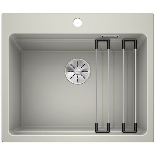 BLANCO Etagon 6 InFino Silgranit PuraDur Perłowoszary, szyny 524542