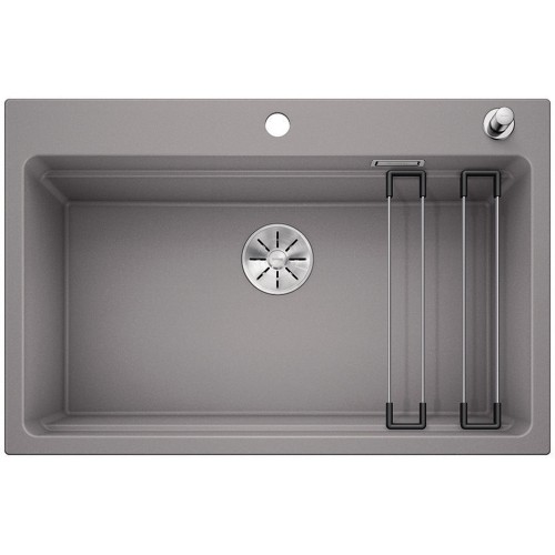 BLANCO Etagon 8 Silgranit PuraDur Alumetalik, korek auto., InFino, szyny 525179