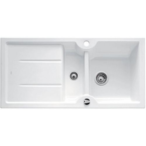 BLANCO IDESSA 6 S zlewozmywak ceramiczny biały połysk z korkiem automatycznym 516000