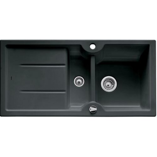 BLANCO IDESSA 6 S zlewozmywak ceramiczny czarny z korkiem automatycznym 516005