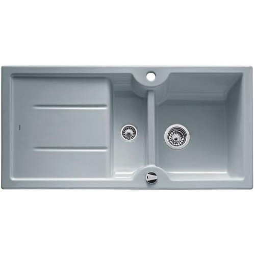 BLANCO IDESSA 6 S zlewozmywak ceramiczny szarość aluminium z korkiem automatycznym 516005