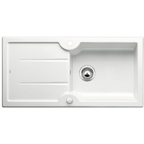 BLANCO Idessa XL 6 S Zlewozmywak ceramiczny z korkiem aut. biały mat 520310