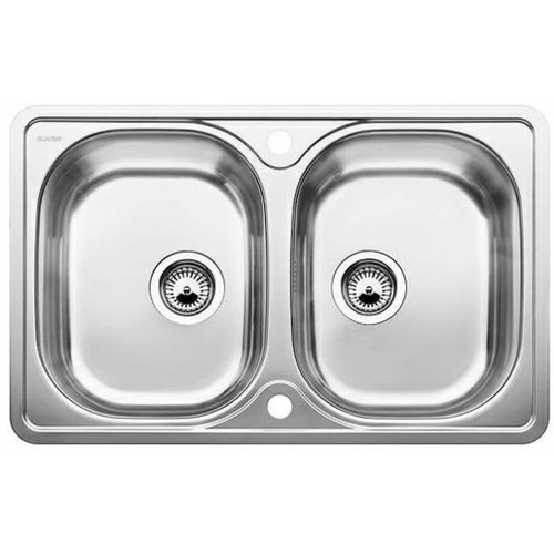 BLANCO Lantos 8-IF Compact zlewozmywak, stal szlachetna szczotkowana bez korka aut.