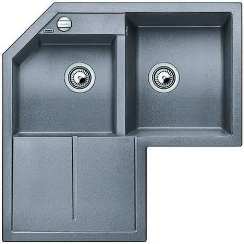 BLANCO METRA 9 E Silgranit® zlewozmywak z korkiem automatycznym, alumetalik 515557 BLANCO METRA 9 E Silgranit® zlewozmywak z korkiem automatycznym, alumetalik 515557