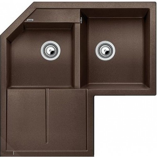 BLANCO METRA 9 E Silgranit® zlewozmywak z korkiem automatycznym, kawowy 515563