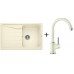 BLANCO Set zlewozmywak Sona 45 S Silgranit®PuraDur® + bateria MIDA, jaśmin