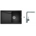 BLANCO Set zlewozmywak Sona 45 S Silgranit®PuraDur® antracyt + bateria MILA