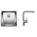 BLANCO SET ANDANO 400-U, zlewozmywak stal szlachetna + bateria kuchenna LINUS-S chrom 
