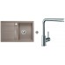 BLANCO Set Zlewozmywak METRA 45 S Silgranit® tartufo + bateria MILA
