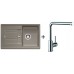 BLANCO SET ZIA 45 S Silgranit® tartufo + bateria kuchenna MilA chrom 
