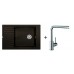 BLANCO SET ELON XL 6 S Silgranit® kawowy + bateria kuchenna MILA chrom 
