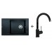 BLANCO SET ELON XL 6 S Silgranit® antracyt + bateria kuchenna MIDA antracyt  