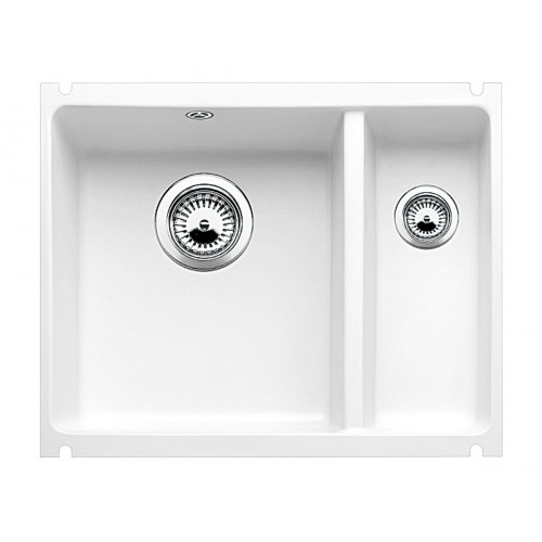 BLANCO SUBLINE 350/150 U zlewozmywak ceramiczny kryształowie biała z korkiem aut. 514529
