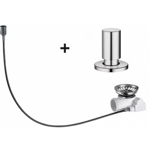 BLANCO Korek automatyczny z pokrętłem okrągłym, stal polerowana 517545