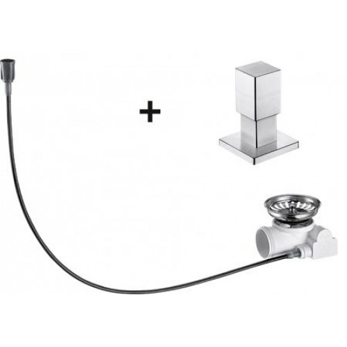 BLANCO QUADRIS Korek automatyczny z pokrętłem do ze stali szlachetnej polerowanej 517551