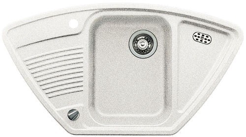 BLANCO VIVA 9 E Silgranit® zlewozmywak z korkiem aut. biały 510249